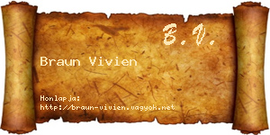 Braun Vivien névjegykártya